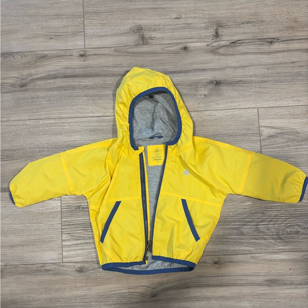 Gap baby Yellow Jersey lined jacket size 12-18m